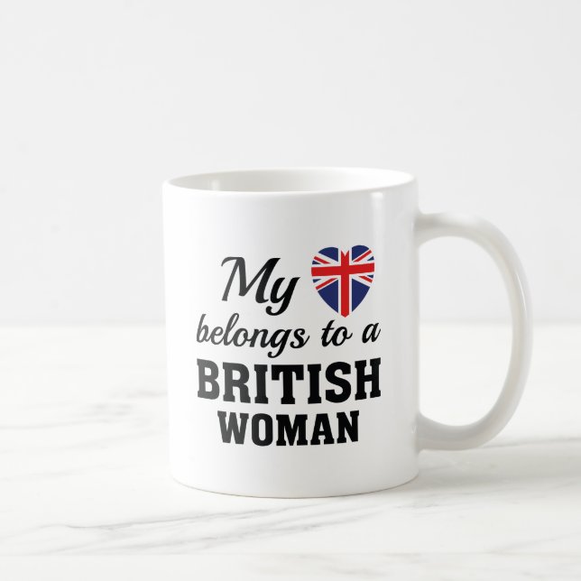 Heart Belongs British Coffee Mug (Right)