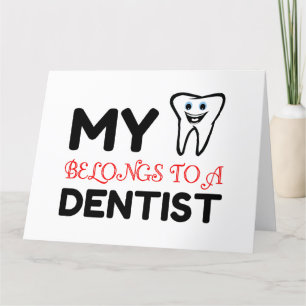 Heart Belongs Dentist Thank You Card