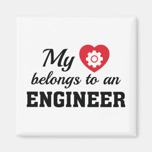 Heart Belongs Engineer Magnet