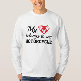 Heart Belongs Motorcycle T-Shirt