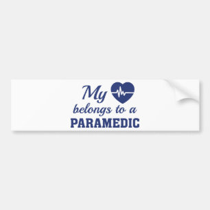 Heart Belongs Paramedic Bumper Sticker