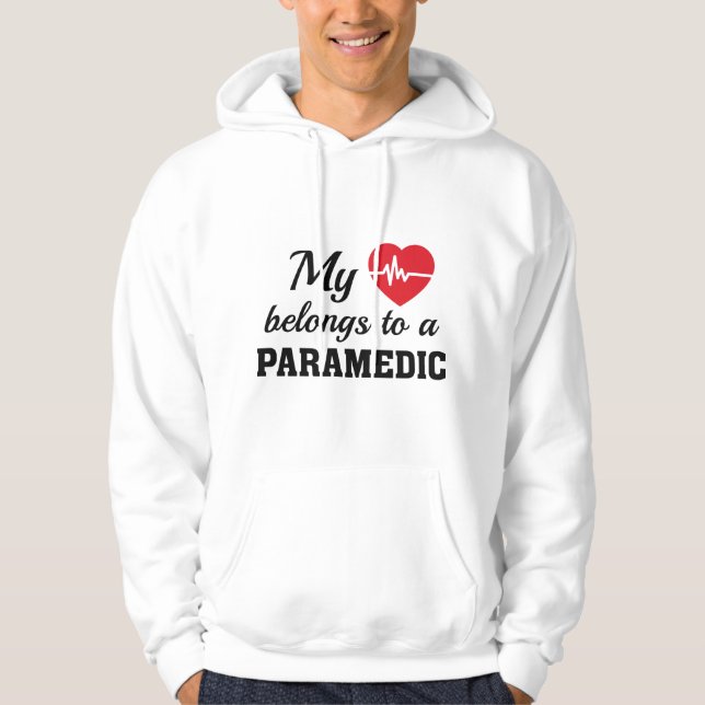 Heart Belongs Paramedic Hoodie (Front)