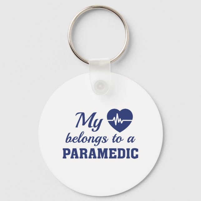 Heart Belongs Paramedic Key Ring (Front)