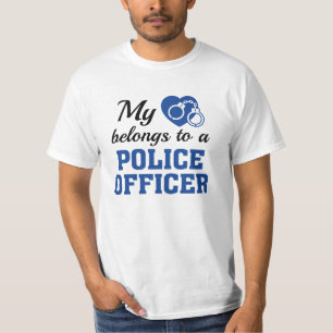 Heart Belongs Police Officer T-Shirt
