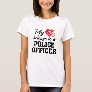 Heart Belongs Police Officer T-Shirt