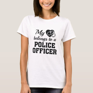 Heart Belongs Police Officer T-Shirt