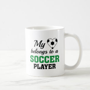Heart Belongs Soccer Coffee Mug
