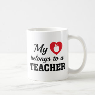 Heart Belongs Teacher Coffee Mug