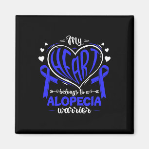 Heart Belongs To A Alopecia Warrior Alopecia Aware Magnet