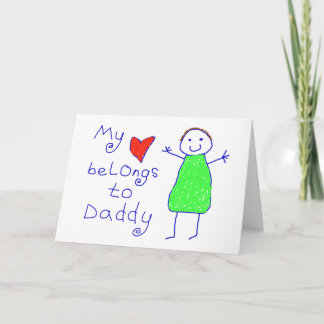 Heart Belongs To Daddy Holiday Card