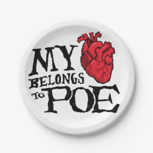Heart Belongs to Poe Paper Plates
