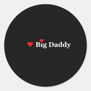 Heart Big Daddy Classic Round Sticker