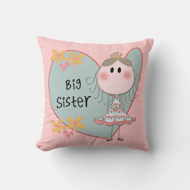 Heart Big Sister Cushion (Front)