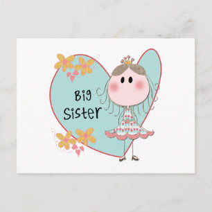 Heart Big Sister Postcard