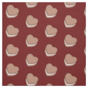 Heart Biscuit Pattern Fabric