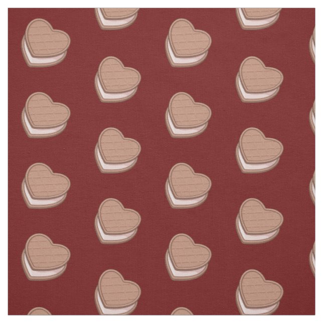 Heart Biscuit Pattern Fabric (Swatch)