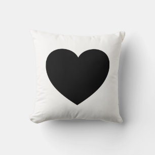 Heart - Black and White Alternating Sides Cushion