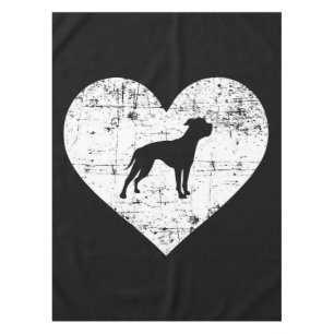 Heart Black Bulldog Bulldog Lovers Tablecloth