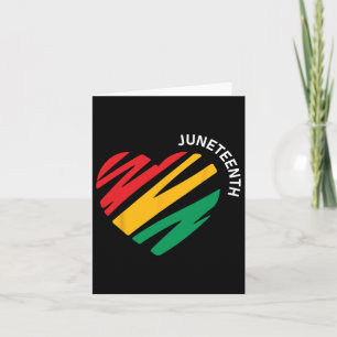Heart Black History Afro American African Freedom Card