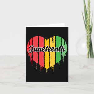 Heart Black History Afro American African Freedom Card