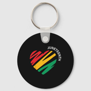 Heart Black History Afro American African Freedom  Key Ring
