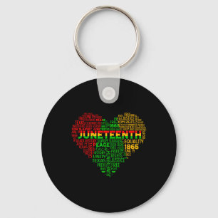 Heart Black History Afro American African Freedom  Key Ring