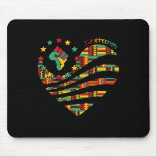 Heart Black History Afro American African Freedom Mouse Pad