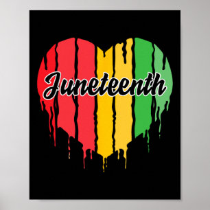 Heart Black History Afro American African Freedom  Poster