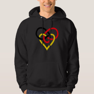 Heart Black Red Yellow Germany Hoodie