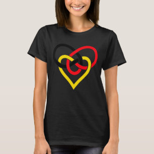 Heart Black Red Yellow Germany T-Shirt