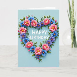 Heart Bloom Celebration Card