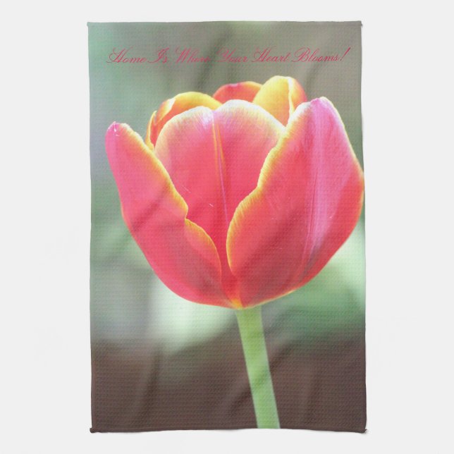 Heart Blooms Tea Towel (Vertical)