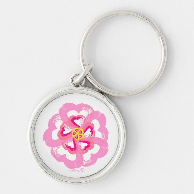 Heart Blossom Keychain (Front)
