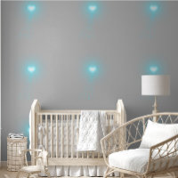 Heart blue neon glow grey