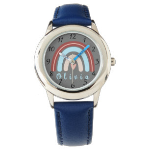 Heart Boho Rainbow with Personalised Name Watch