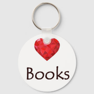 Heart Books Key Ring