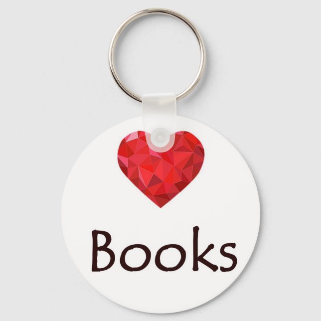 Heart Books Key Ring (Front)