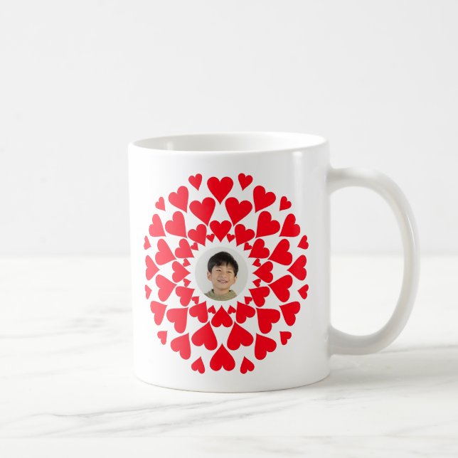 Heart Border Customizable Coffee Mug (Right)