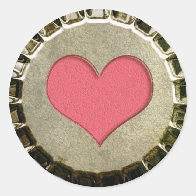 Heart- Bottle cap Sticker (Front)