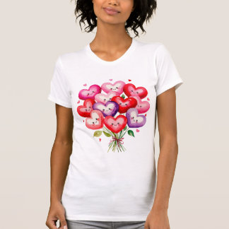 Heart Bouquet T-Shirt – Cute and Colourful Design