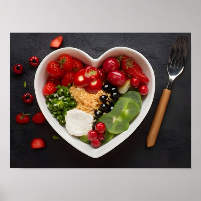 Heart Bowl Diet Food for Health Poster (Front)