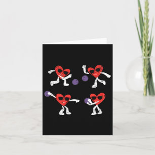 Heart Bowling Player Valentines Day Sports Love Me Card