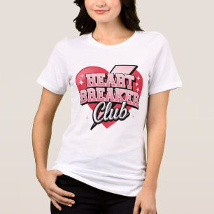 Heart Breaker Club Valentine – Bold Pink Heart Tri-Blend Shirt