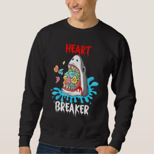 Heart Breaker Shark Valentines Day Sweatshirt