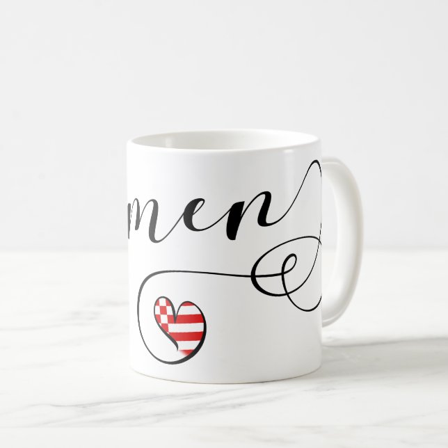Heart Bremen Mug, Germany Coffee Mug (Front Right)
