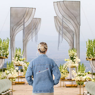 Heart Bridesmaid Wedding Bridal Bachelorette Party Denim Jacket