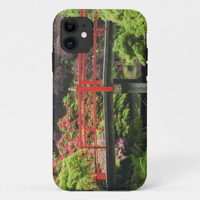 Heart Bridge with blossoming rhododendrons, Case-Mate iPhone Case (Back)