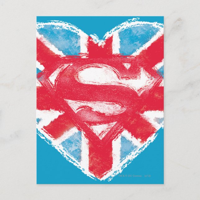 Heart British S-Shield Postcard (Front)