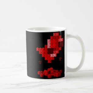 Heart building blocks valentines day bricks boy coffee mug