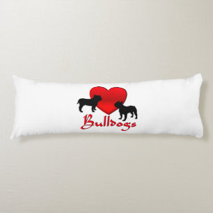 Heart Bulldogs Body Cushion